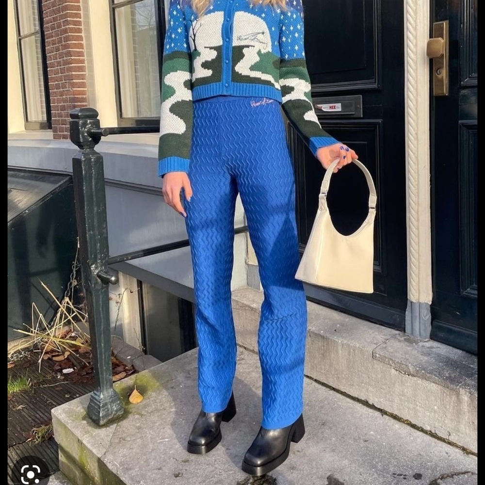 House of Sunny Midnight Swirl Pants in Klein Blue